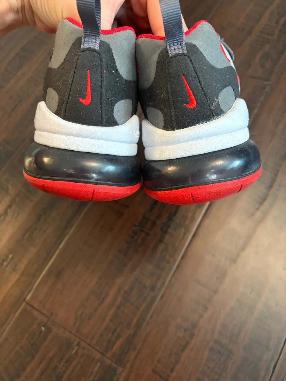 Nike Kids Air Max 270 React Sneakers - Red/Black/White basketball athletic shoes